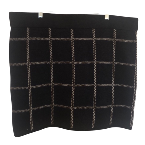 a new day Navy Plaid Sweater Knit Mini Skirt Size 2X NWOT - Picture 5 of 10